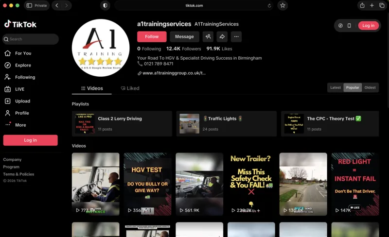 HGV TikTok Management